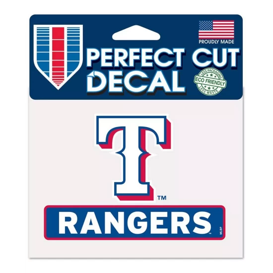 Flash Sale ๐ Wincraft Multi Texas Rangers 4 X 5 Perfect Cut Logo Slogan Decal โ - Image 2