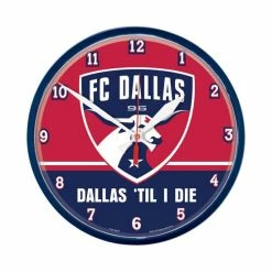 Buy ⭐ Wincraft Multi FC Dallas 12.75 Round Wall Clock 😉