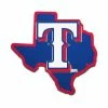 Coupon 💯 Wincraft Multi Texas Rangers Metallic State Shape Acrylic Auto Emblem 💯