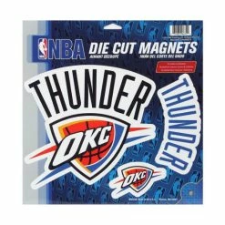 Flash Sale 🎁 Wincraft Multi Oklahoma City Thunder 11 X 11 Vinyl Magnet Set, Pack Of 3 🤩