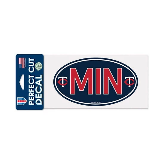 Brand new โ๏ธ Wincraft Multi Minnesota Twins 4 X 8 Perfect Cut Decal ๐