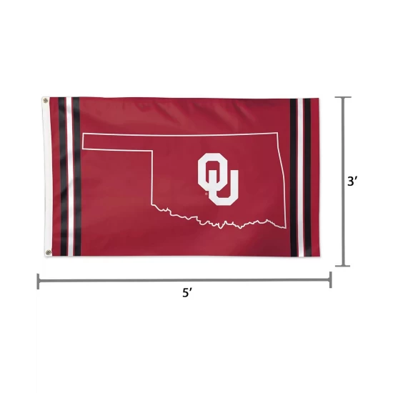 Top 10 โจ Wincraft Multi Oklahoma Sooners 3' X 5' Deluxe State Shape Design Single-Sided Flag ๐ - Image 3